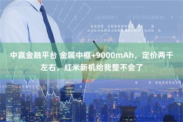 中赢金融平台 金属中框+9000mAh，定价两千左右，红米新机给我整不会了